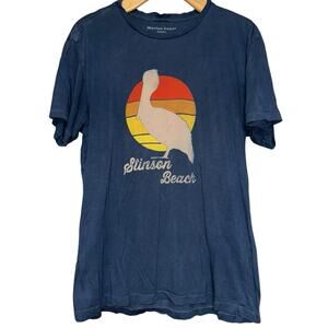 Marine Layer Men’s Size S Navy Blue Pelican Sunset Stinson Beach Tee T-Shirt